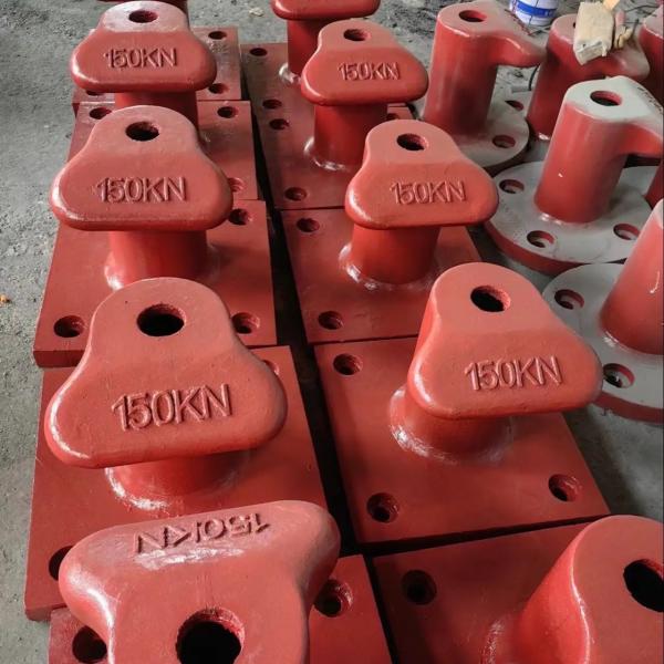 150KN hierro fundido HT200 T cabeza de barco Bollardo T cabeza de bollardo galvanizado para barcos