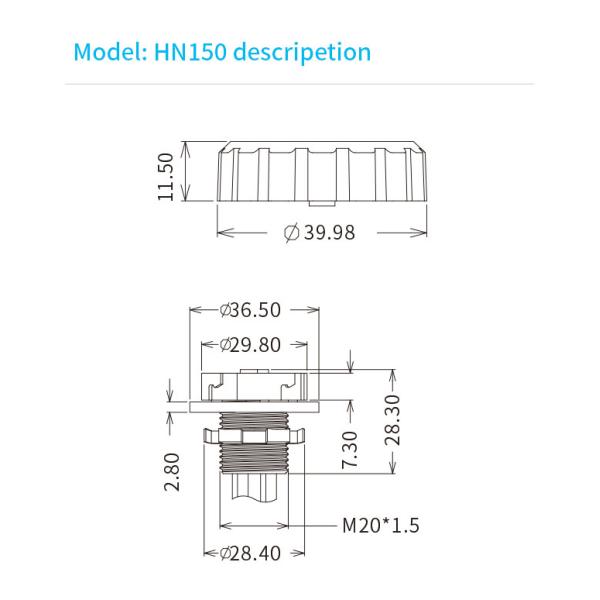 IP65 НЛО Highbay Малый размер Zhaga Book 18 40 мм Диа Подключающий разъем