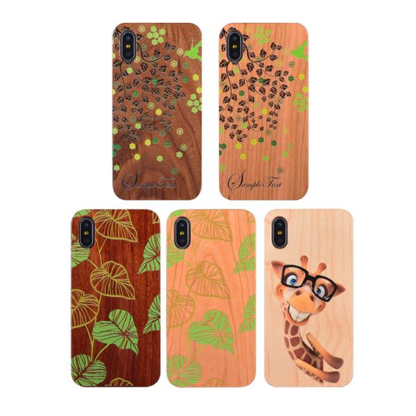 OEM / ODM DIY Wood iPhone Case , PC Plastic Blank Custom Wood Phone Case