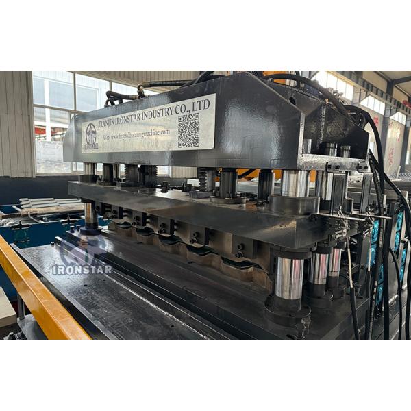 6 rib trapezoidal and 6 rib bamboo tile double layer roll forming machine in Romania 2 layer roll forming machine