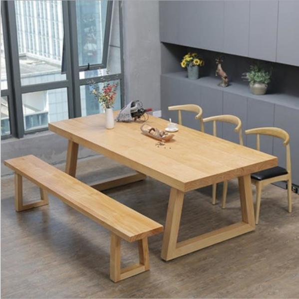 Office Building Nordic Art Assurance Customized Solid Wood Dining Table for Professional and Modern Design