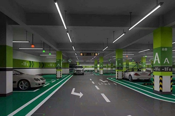 Seamless Car Park Epoxy Flooring , Water Resistance Black Epoxy Garage Floor