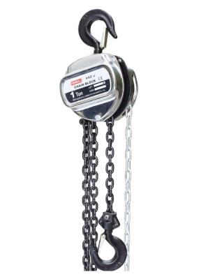 A mão que puxa o bloco Chain manual 3 toneladas, classifica o equipamento de levantamento de 80 correntes