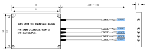 DWDM Multiplexer OADM Optical Add Drop Multiplexer Module 2CH 4CH 8CH 16CH 32CH