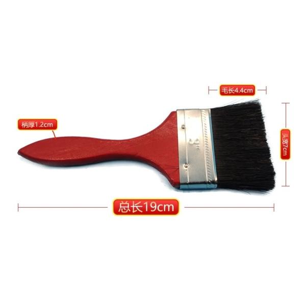 Red Wooden Handle Paint Brush with Pure Bristle and Customized Request