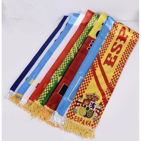 Polyester Satin Printing Sports Team Scarves , Promotional Custom Sports Scarves