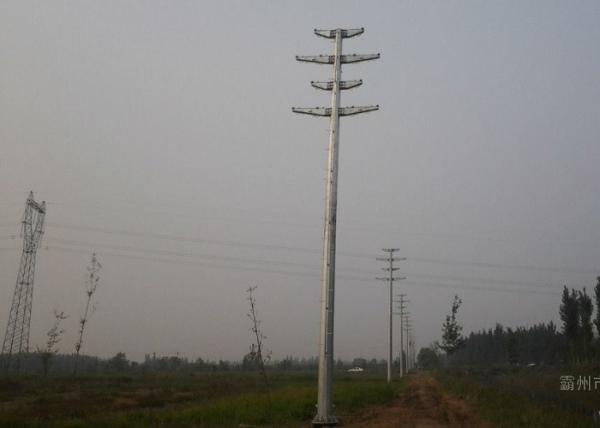 Heavy Weight Monopole Transmission Tower With Hydraulic Press Stamping, Transmission Tubular Steel Tower