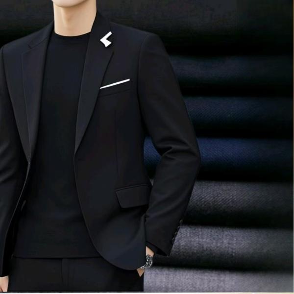 62% ポリエステル 29% レイオン 4% スパンデックス 織物 テリネ ブレンド スーツ織物