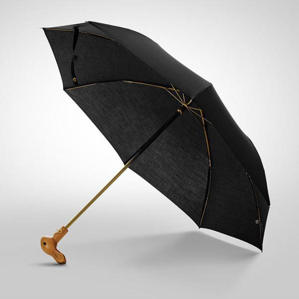 Black Walnut Wood Handle Umbrella Women Carved Umbrella Waterproof