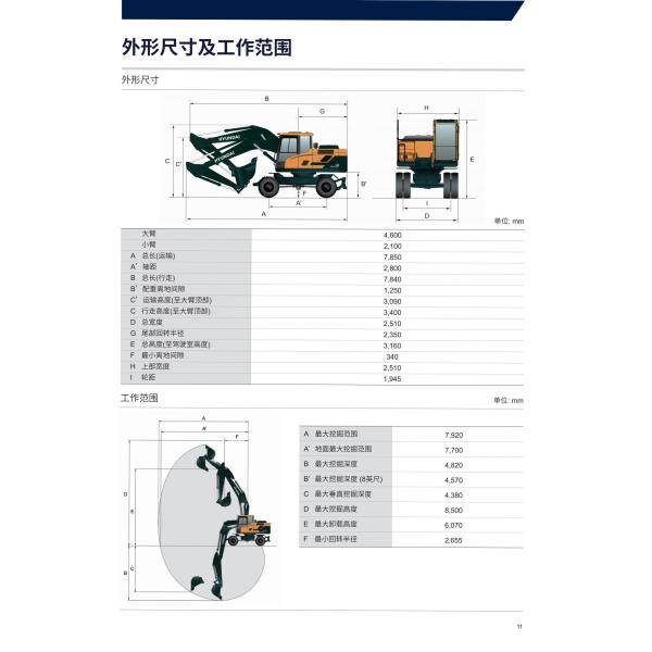 Multi-Functional Korea Hyundai Excavator HW150 Wheel Jindongyu Machine