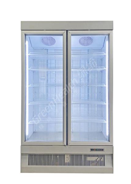 Congelador vertical comercial grande de trabalho de segurança 1600L com porta de vidro basculante