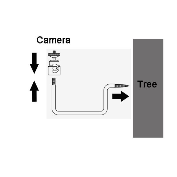 Черные 360 градусов кронштейна вращения охотясь винт дерева аксессуаров