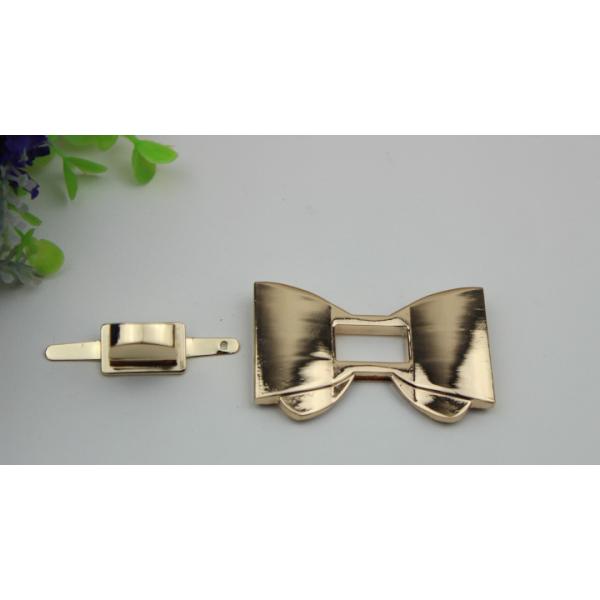 High polish gold metal bow-knot pattern zinc alloy fashion twist turn locks for purse