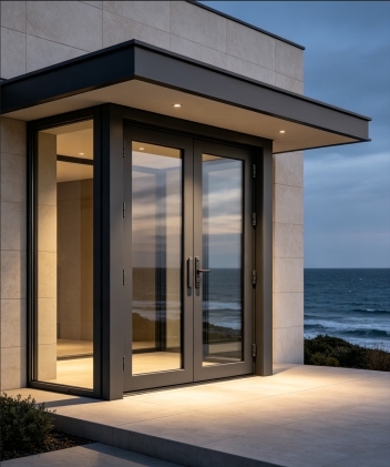 Weatherproof Hurricane Resistant Aluminum Alloy Door Structural Integrity and Safety