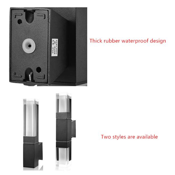 Acrylic modern minimalist LED wall light Waterproof IP65 7W 14W Indoor Outdoor LED Wall lamp(WH-HR-01)