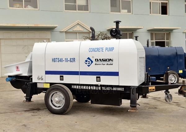 Compact Trailer Concrete Pump , 40m3/H Diesel Engine Type Reed Concrete Pump