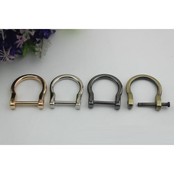 Bag metal d ring nickel free hanging plating,flexible zinc alloy d ring buckles