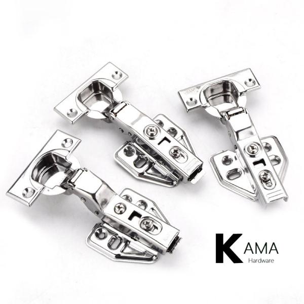 304 Stainless Steel with Pure Brass Core 35mm Cup Soft Closing Hydraulic Cabinet Hinges