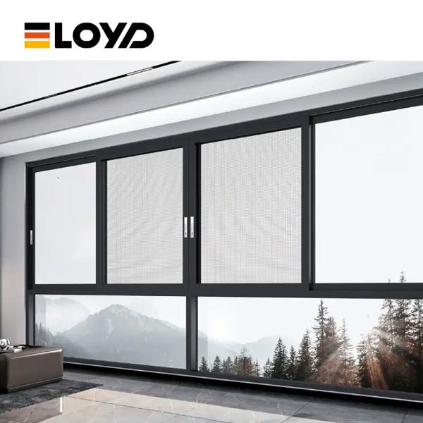 Ventana corredera de aluminio eficiente en energía con vidrio de baja energía