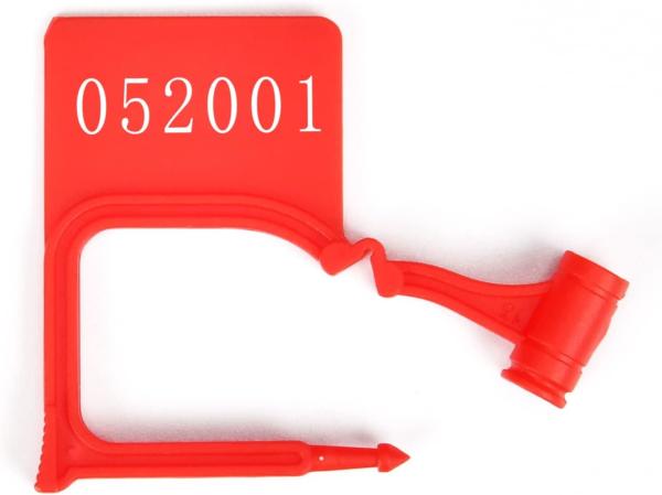 Plastic Security Padlock Seal Numbered Tamper Evident Disposable Lock For Luggage Bag Clothes (Red, 100 Pcs)