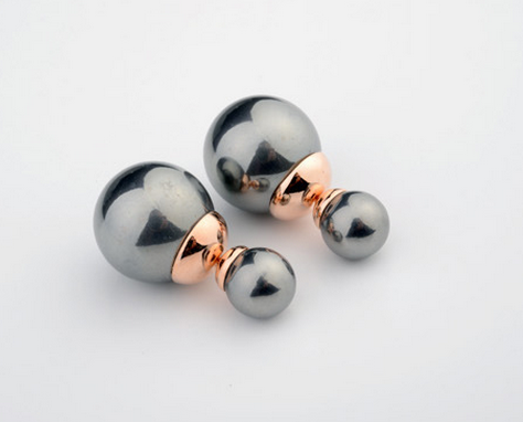 Italina. Regent Korean fashion jewelry earrings sided pearl sweet wind