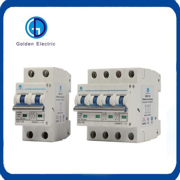 Mini Circuito Interruptor 10A 25A 63A DC 1000V MCB GDL7 1P/2P/3P/4P para Sistema de Energia Solar