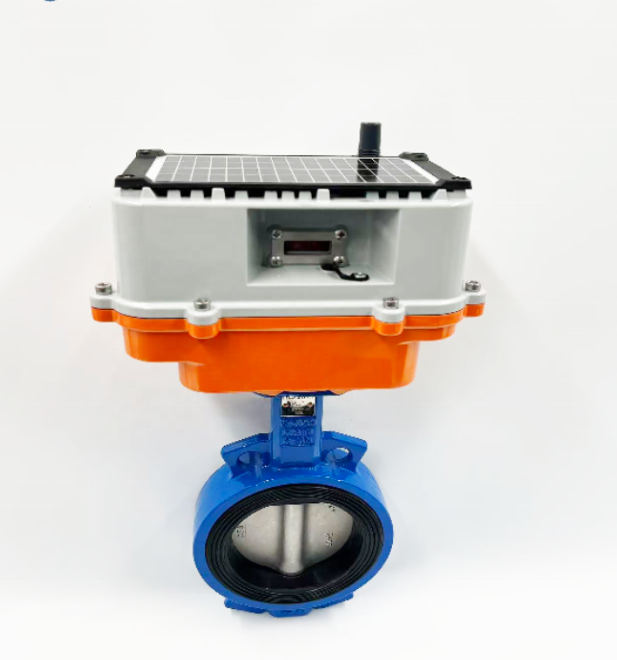 Smart Butterfly Electric Water Valve Solar Panel Digital Screen Control for