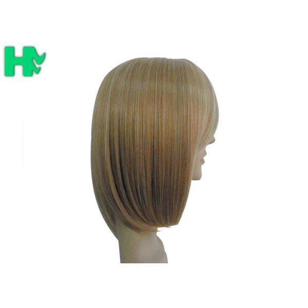 Short Straight Top Closure Synthetic Hair Pieces High Temperature Fiber Blond Hair Wig
