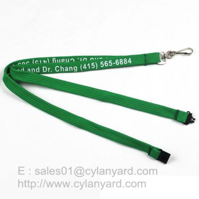 Inexpensive Tube lanyard with Swivel J hook, printed polyester tube lanyards