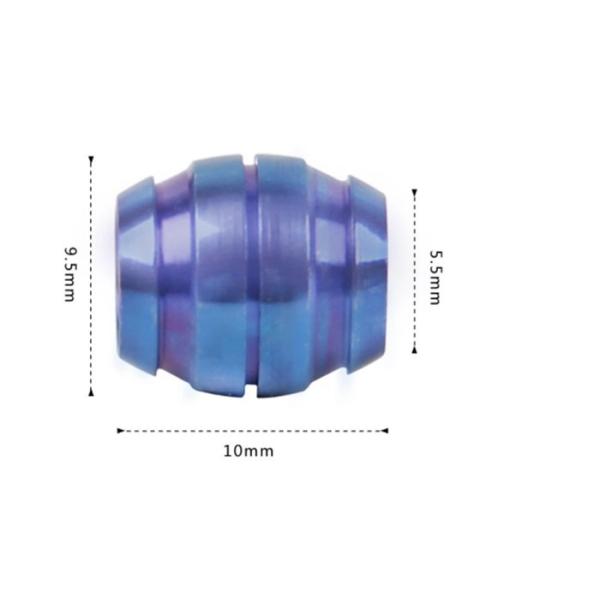 Custom Titanium Camping Parts Beads Knife Rope Fell For Camping Hiking EDC Tool