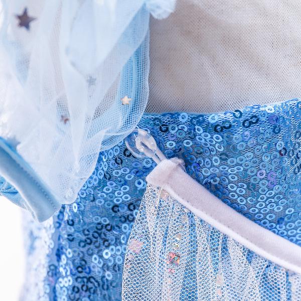 140CM Children'S Dress Up Costumes Princess Dresses Mesh Cape Detachable