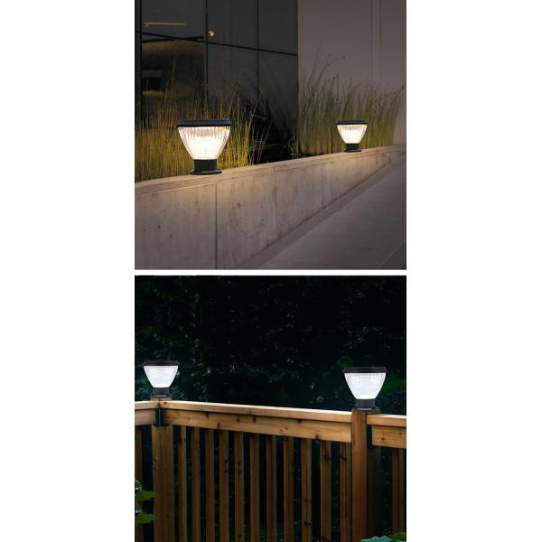 Garden LED Solar Outdoor Waterproof Decoration All In One Lamp Pillar Light