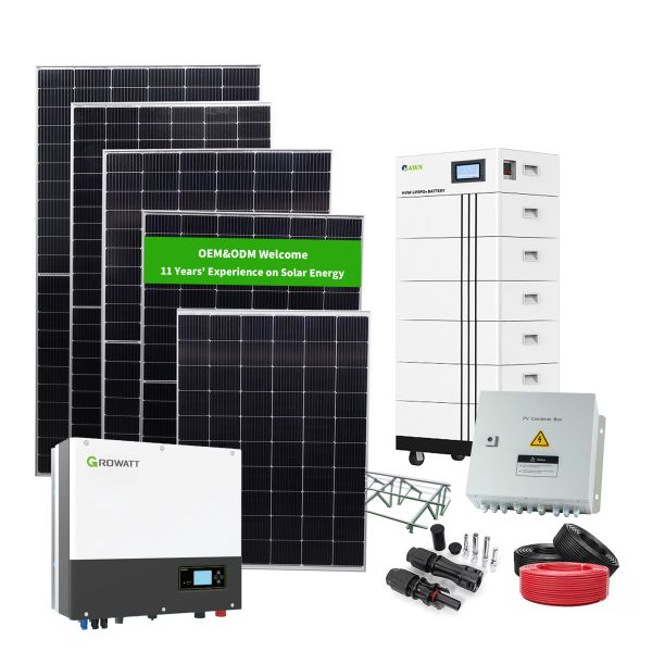 Hot Sale 5KW 10KW 15KW 20KW 25KW 30KW Solar Generator 5000W Monocrystalline Solar Panels Power Solar Energy Systems for Home
