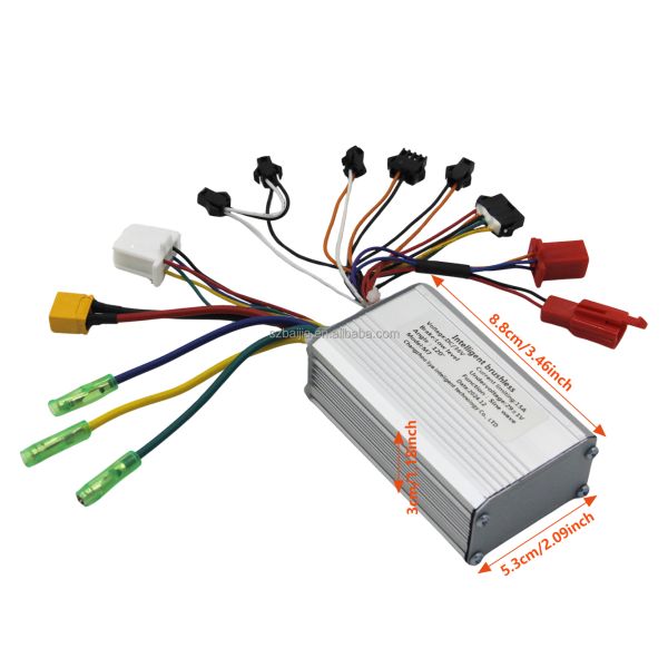 36V 15A Brushless Motor Controller with LCD Colour Display and Easy Installation for Electric Scooters