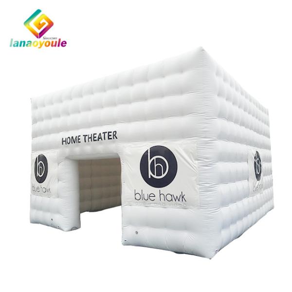 Pvc Waterproof Inflatable Camping Tent , Inflatable Cube Tent For Outdoor Party