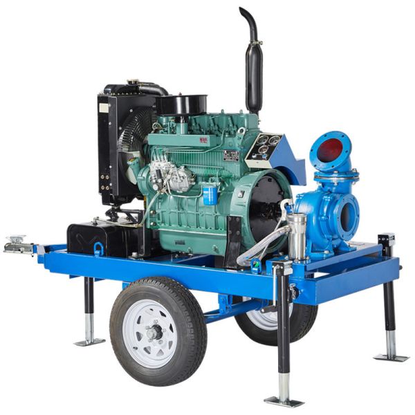 Portable Diesel Engine Pump Set Construction Dewatering Trash Water Pump 6Inch Diesel Water Pump