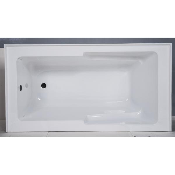 cUPC skirted acrylic cheap bathtub 3 sides tile flange 4mm pure acrylic sheet