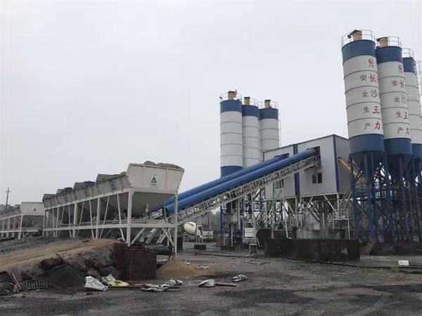 Stationary Concrete Batching Plant Wet Mix Ready Mix Concrete Plant 60m3/H