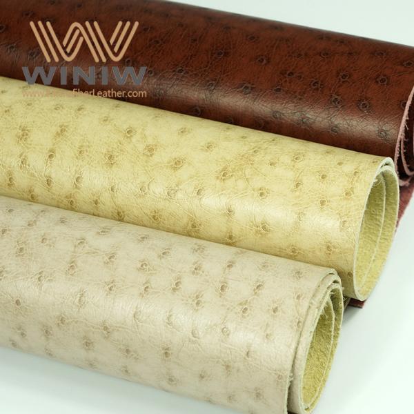 PU Faux Ostrich Leather Fabric Artificial Anti Mildew For Upholstery