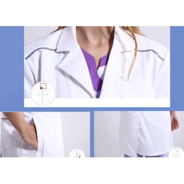 Custom Medical Scrubs Uniforms , White Doctor Lab Coat For Man / Women