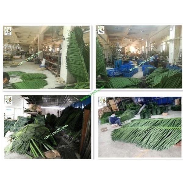 UVG environmentally friendly material fake plastic Fan palm leaves for indoor trees decoration PTR063