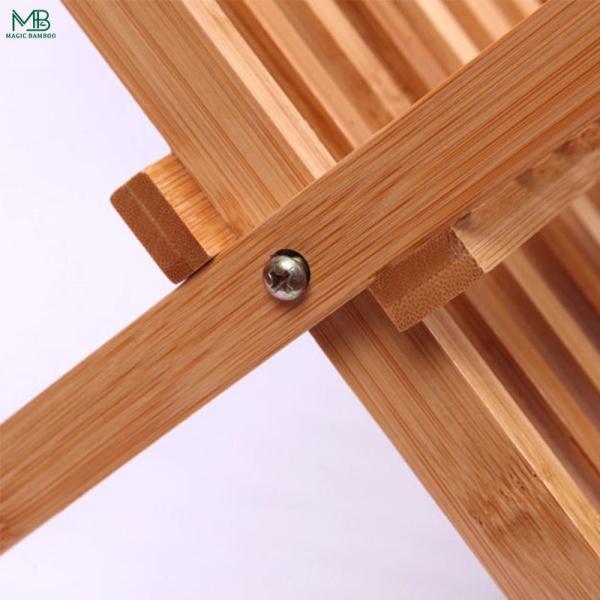 Бамбуковая складная раковина для хранения тарелок