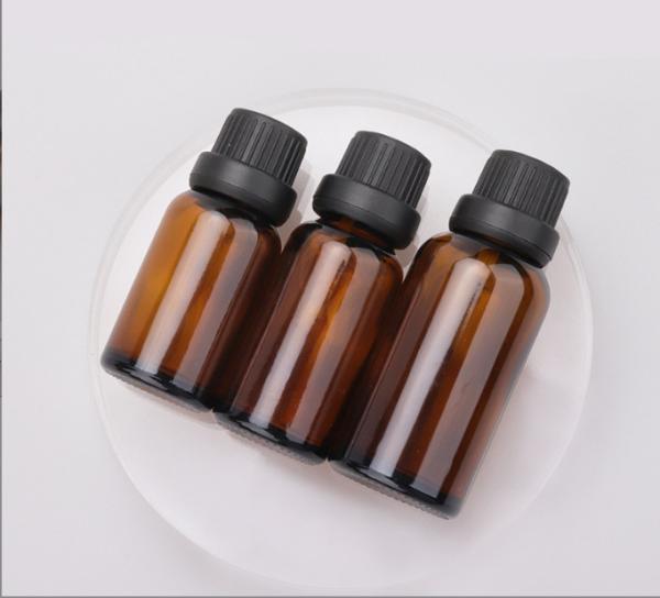 garrafa de vidro de 5g 10g 15g 20g 30g 50g 100g Tawny Brown Essential Oil Cosmetic
