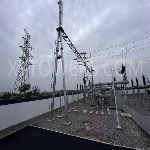 China Hot Dip Galvanized Tubular Electrical Power Substation Transformer Steel Structures