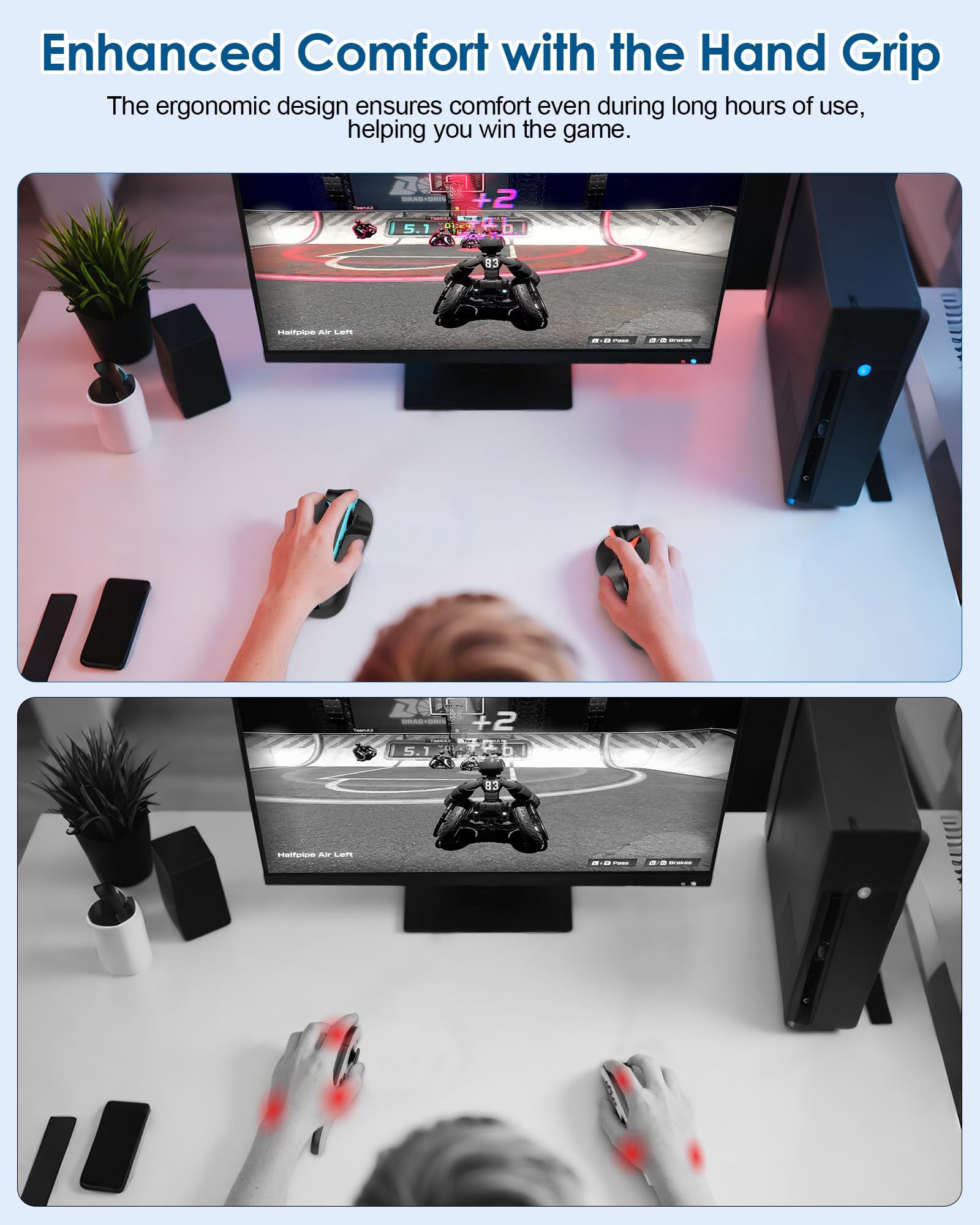 Gaming Controller Mouse for Joy-Con 2 Hand Grips, Mini Portable Mice for Drag x Drive Game Accessories for Switch 2