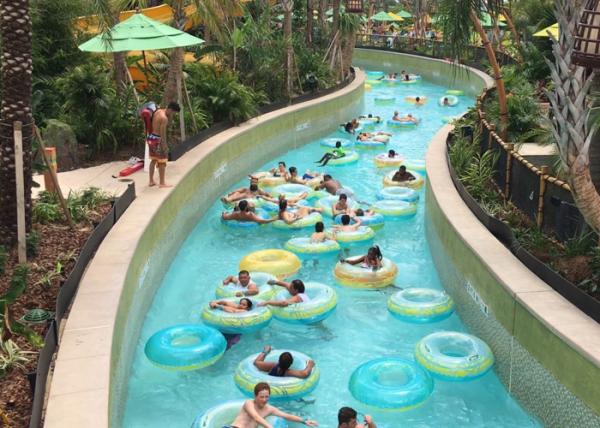 Outdoor Water Park Lazy River Swimming Pool With Wave Making Machine