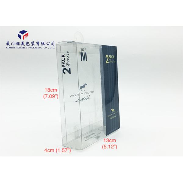 Hang Hook On Box Top Men Underwear Hard Plastic Box Packaging PET Plastic Box