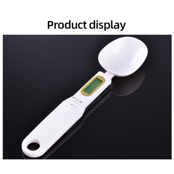 23*5,8*2cm écologique électronique électronique en plastique cuillère échelle cuisine outil de mesure alimentaire avec écran LCD