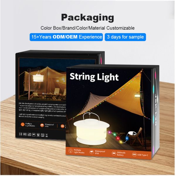 Onsite Metering Lighting Solutions Service Portable Multifunctional LED Camping Light Hanging Outdoor Tent Light for Campers