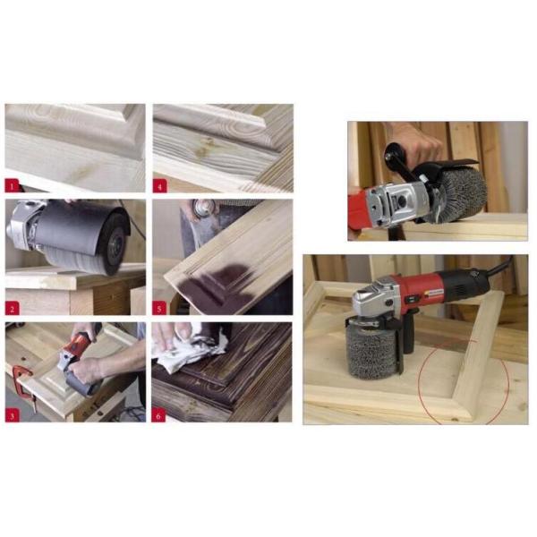 Wood Polishing Industrial Roller Brushes / Steel Wire Brush Wheel Roller